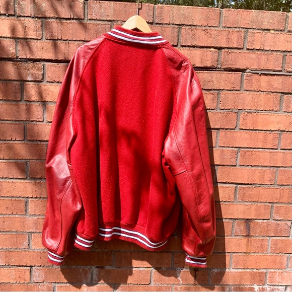 Butwin Varsity letterman Wool/leather Made In USA 3XL Red/white/blue “D” Jacket - Picture 6 of 6